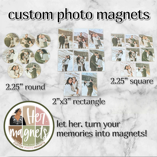 CIRCLE | 2.25" Custom Photo Magnets - BULK ORDER [UP TO (3) IMAGES]