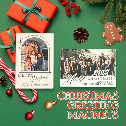 Christmas Greeting Photo Magnets