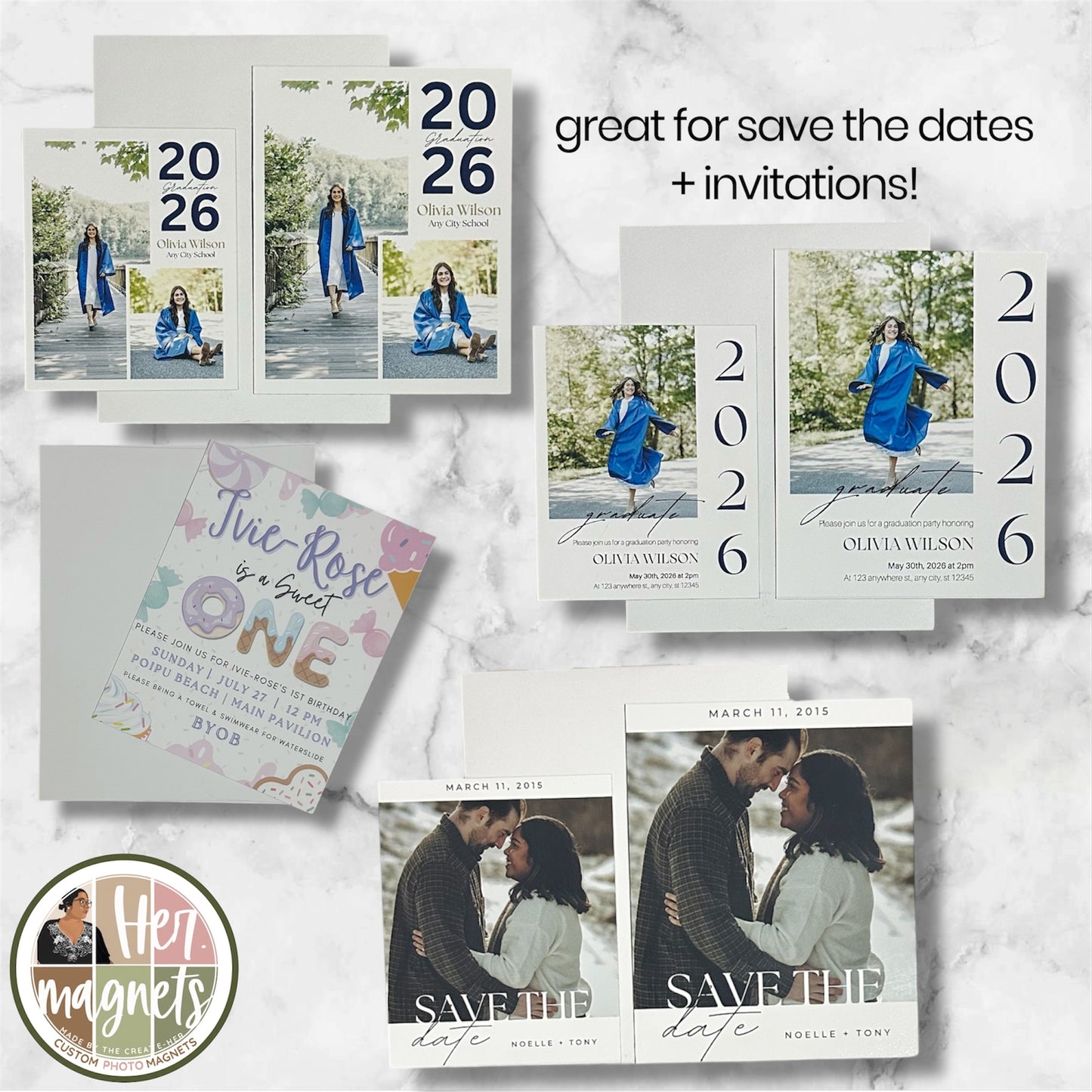 Flat Flexible Custom Photo Magnets