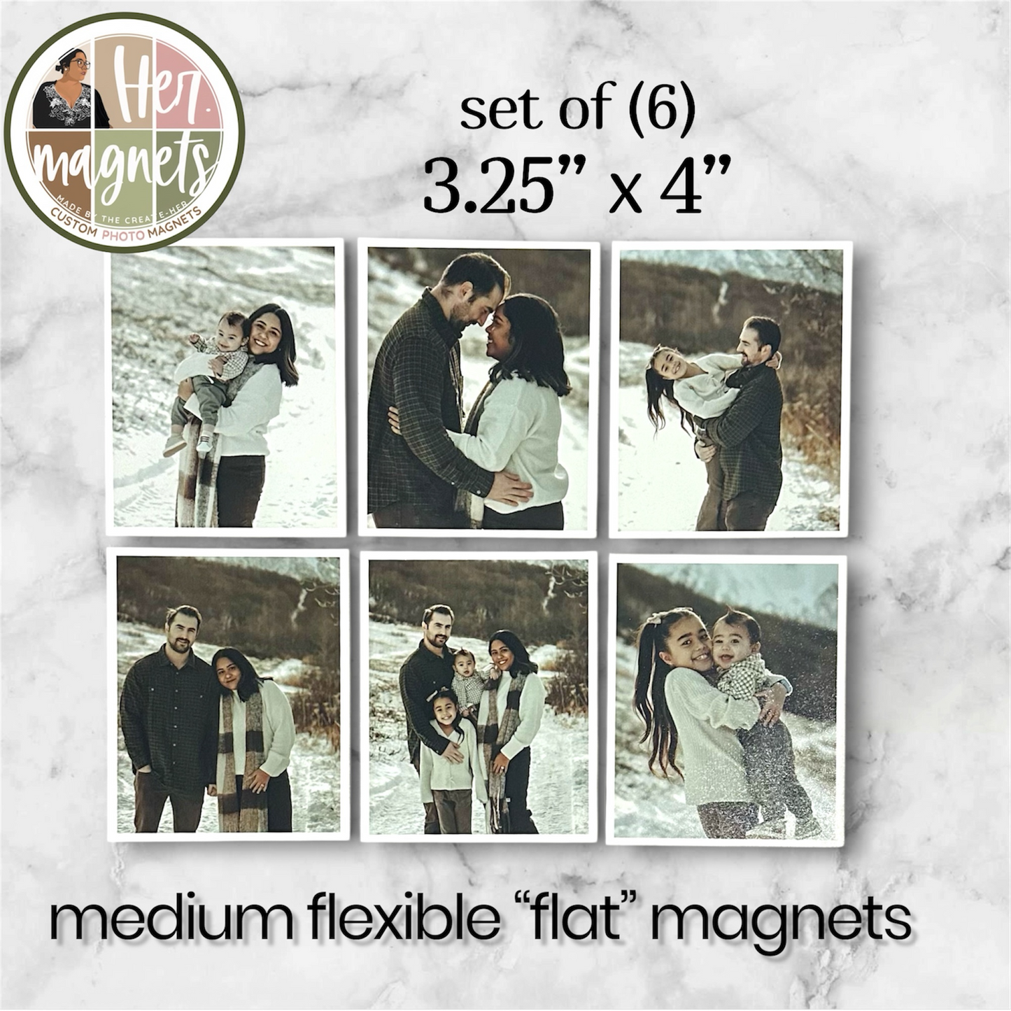 Flat Flexible Custom Photo Magnets